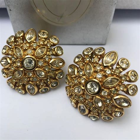 dior topaz earrings vintage|antique christian Dior earrings.